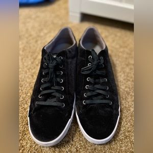 Cole Haan black velvet sneakers size 9.5